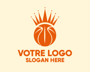 Orange Basketball Crown  Logo