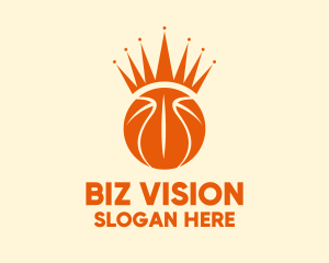 Orange Basketball Crown  logo design