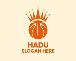 Ball - Orange Basketball Crown logo design