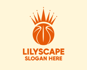 Sports Network - Orange Basketball Crown logo design