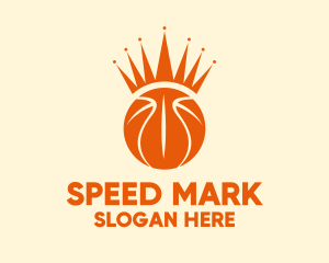 Orange Basketball Crown  logo design