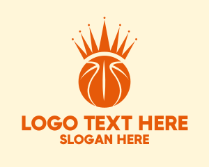 Sports Equipment - Orange Basketball Crown logo design