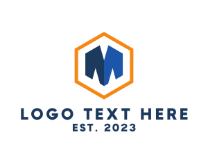 Corporation - Construction Hexagon Industry Letter M logo design