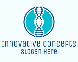 Blue DNA String Logo