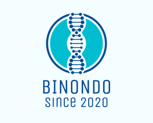 Dna Chromosome - Blue DNA String logo design