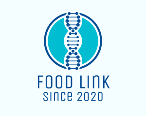 Blue DNA String logo design