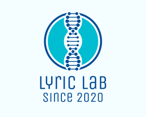 Blue DNA String logo design