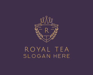 Royal Shield Wreath logo design