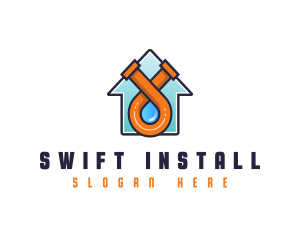 Installation - House Pipe Builder logo design