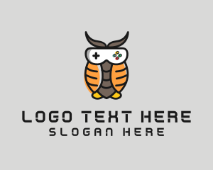 Gamepad - Digital Controller Owl logo design