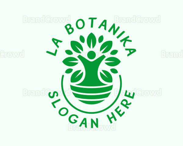 Gardening Human Tree Logo