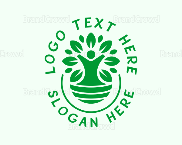 Gardening Human Tree Logo