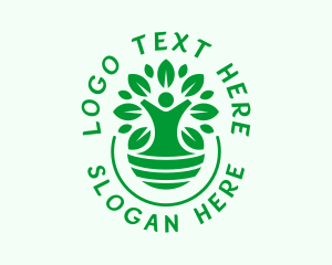 Foundation - Gardening Human Tree logo design