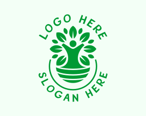 Gardening Human Tree Logo