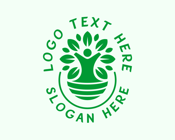 Botanical - Gardening Human Tree logo design