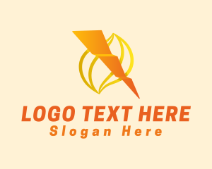 Voltage - Paper Thunderbolt Lightning logo design