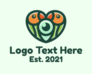 Lens - Wildlife Lovebird Photography logo design