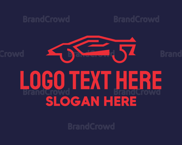 Red Sports Car Logo