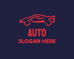 Red Sports Car  logo design