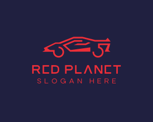 Red Sports Car  logo design