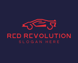 Red Sports Car  logo design