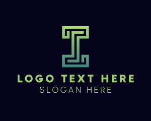 Agency - Business Maze Letter I logo design