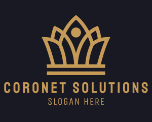 Coronet - Gold Pageant Coronet logo design