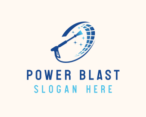 Sparkling Floor Power Wash logo design