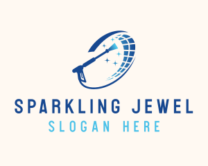 Sparkling Floor Power Wash logo design