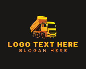 Haulage - Transportation Dump Truck logo design
