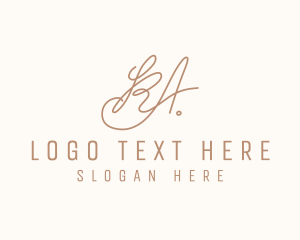 Calligrapher - Fashion Letter KA Monogram logo design