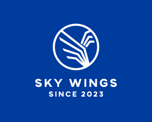 Flying Wings Airline  logo design