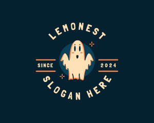 Halloween Ghost Cartoon Logo