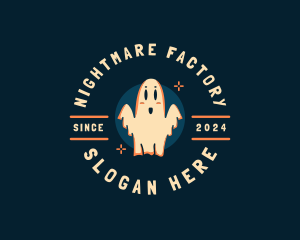 Halloween Ghost Cartoon logo design