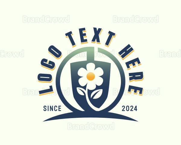 Flower Garden Landscaping Logo