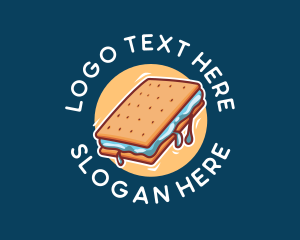 Poop - Ice Cream Sandwich logo design