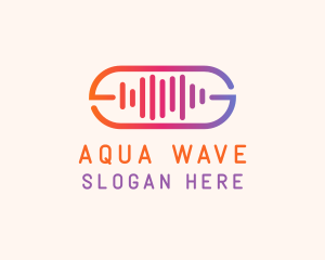 Sound Wave Recording logo design