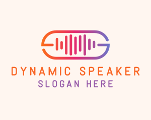 Speaker - Sound Wave Recording logo design