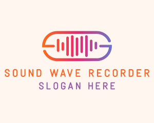 Sound Wave Recording logo design