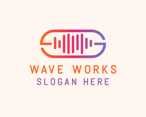 Sound Wave Recording logo design