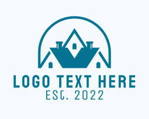 Blue - Home Improvement Roofing Contractor logo design