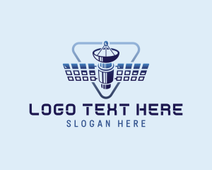 Technology - Space Satellite Technology logo design