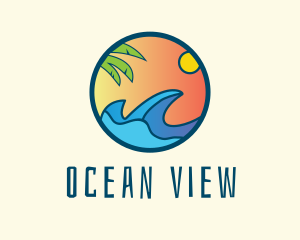 Tropical Surf Ocean  logo design