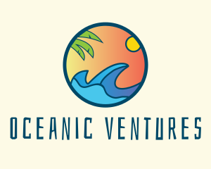 Tropical Surf Ocean  logo design