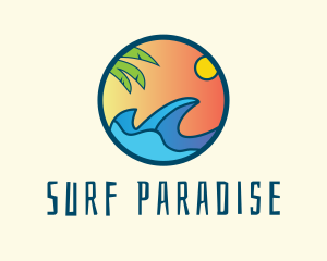 Tropical Surf Ocean  logo design