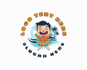 Outdoor - Boy Swim Floating Ring logo design