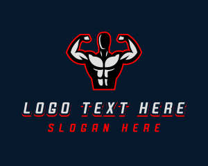Muscle - Gym Flex Fitness logo design