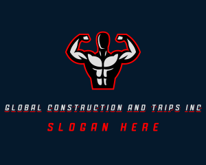 Muscle - Gym Flex Fitness logo design
