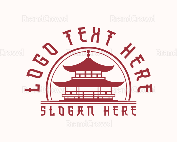 Asian Temple Architecture Logo