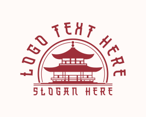 Chinese - Asian Temple Architecture logo design